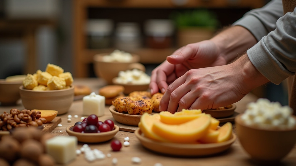 Artisan products being carefully selected and arranged in our hamper preparation process
