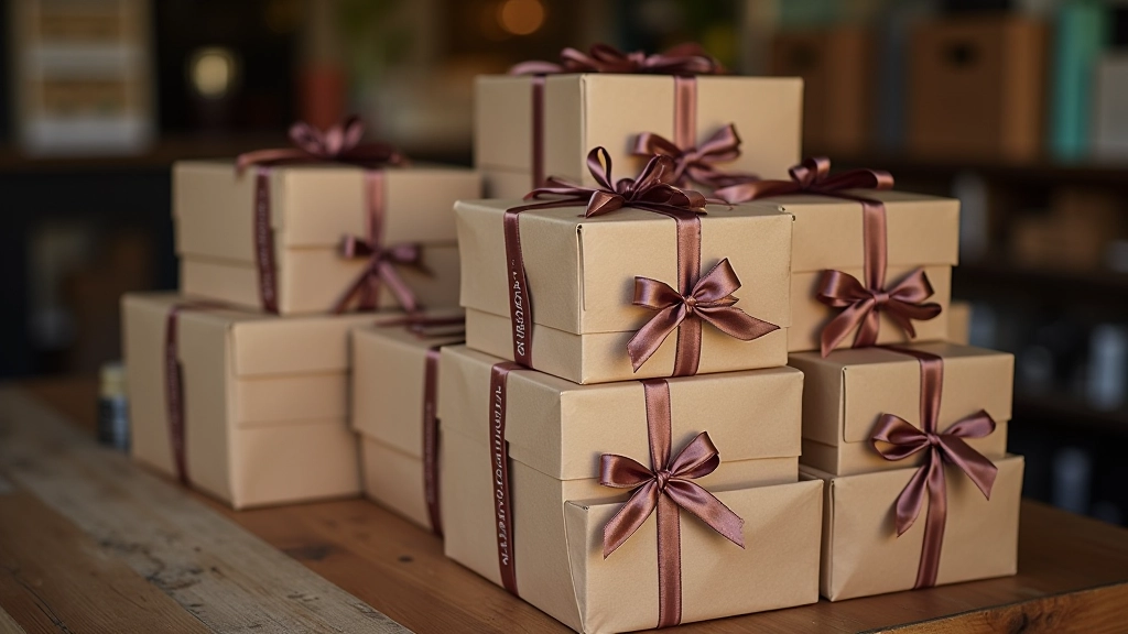 Multiple corporate gift hampers ready for business delivery